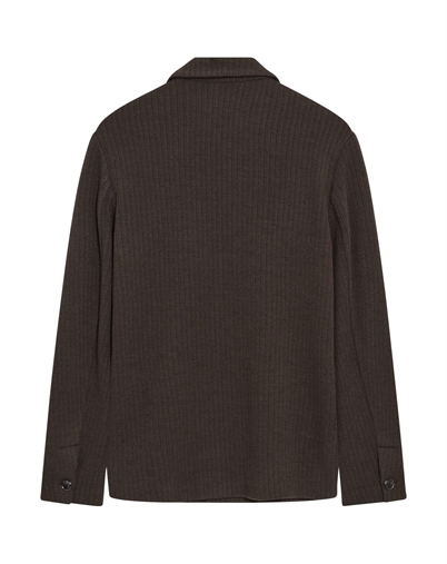 Mos Mosh Gallery - MMGAustin Knit Overshirt - Black Coffee